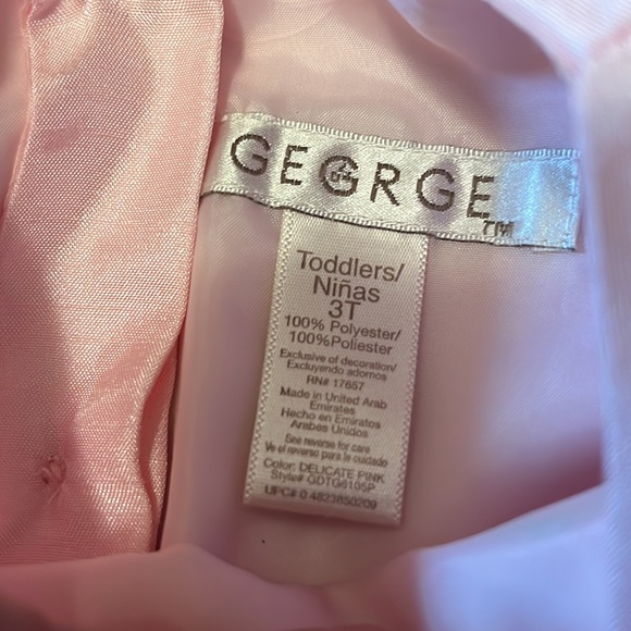 Worn once George pink embroidered flower dress - Picture 8 of 16